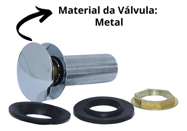 Válvula Ralo Click Luxo Inteligente Inox P/cuba 7/8 Cromada