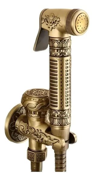 Ducha Higiênica Bronze Retrô Vintage Luxo Chuveirinho Bronze