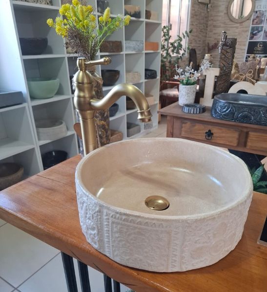 Cuba Concreto Lavabo Moderna Resistente Exclusiva 37x12 cm  - Grife 77