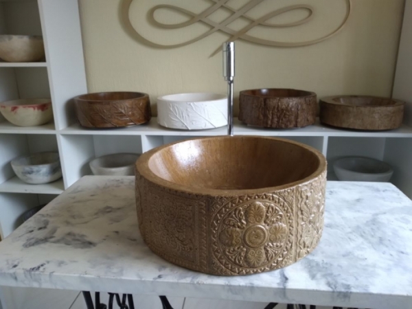Cuba Rústica Concreto Artesanal banheiro e lavabo  37 x 13 cm - Grife 49