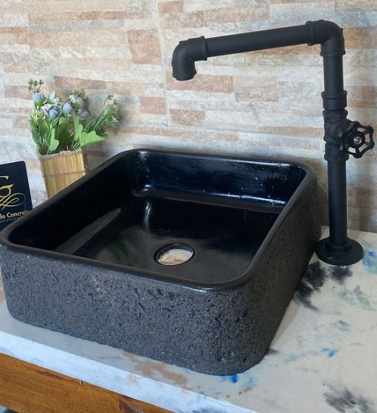Cuba Concreto Banheiro Premium Acabamento Fino 38x38x12 cm - Grife 32