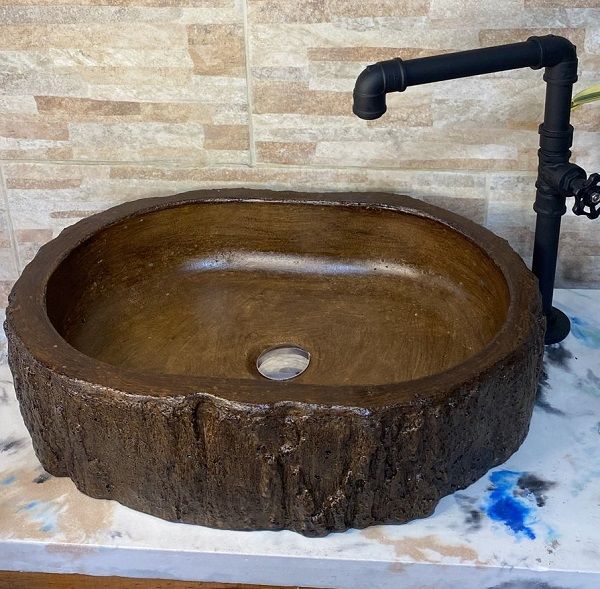 Cuba Rústica Concreto Lavabo Moderna grande 53x38x12 cm - Grife 31