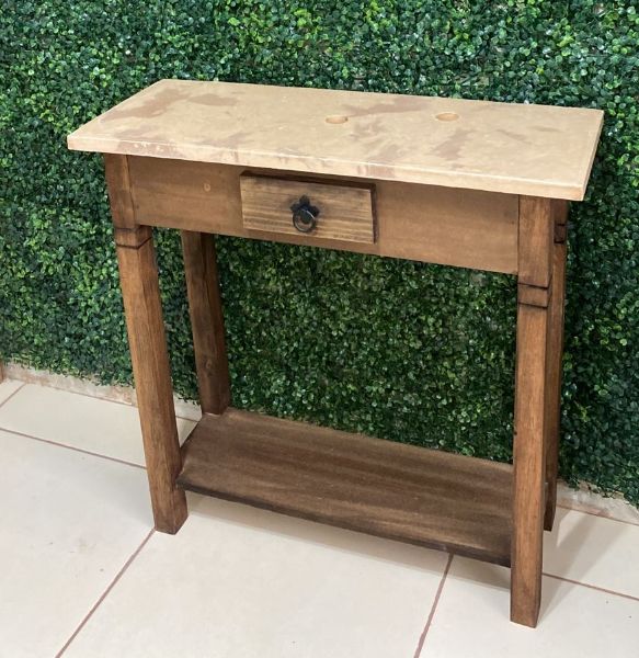 Aparador com tampo bege de Concreto 80x30x80 cm - Grife 149